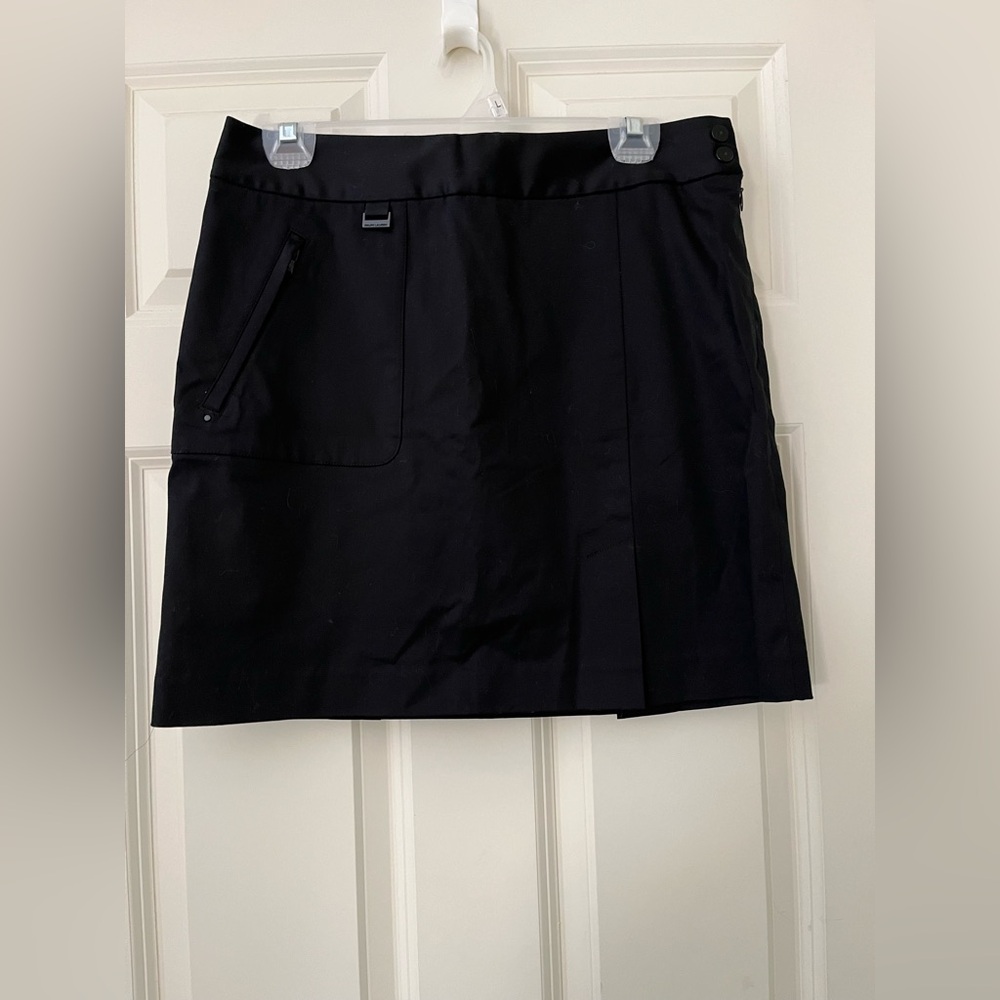 NWT Women’s Ralph Lauren Golf Skirt With Shorts pockets Black Cotton Blend sz 6